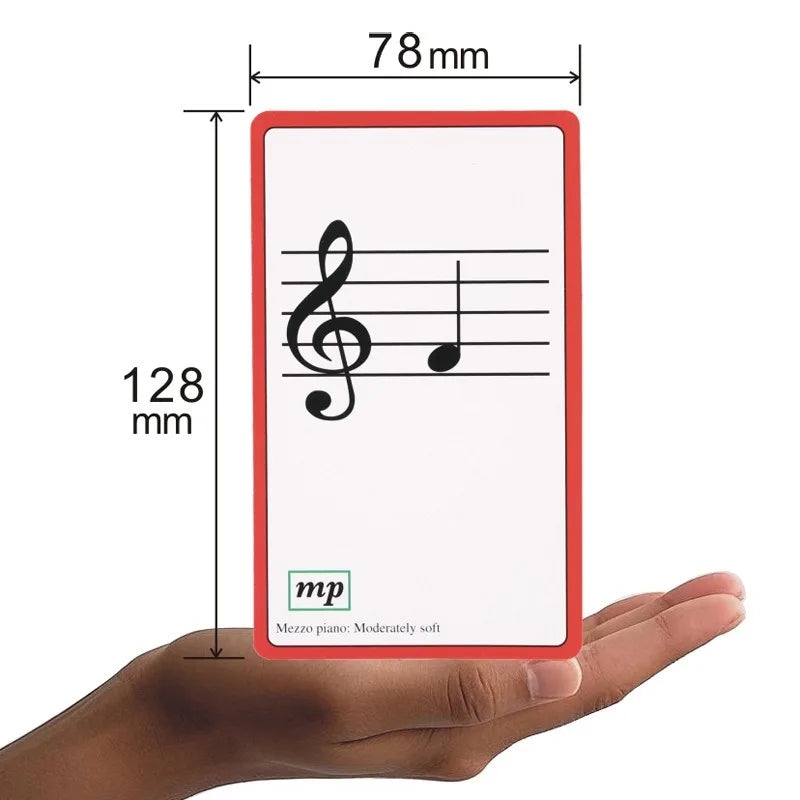 Music Flash Cards Piano Guitar Chord Chart Learning Note Card