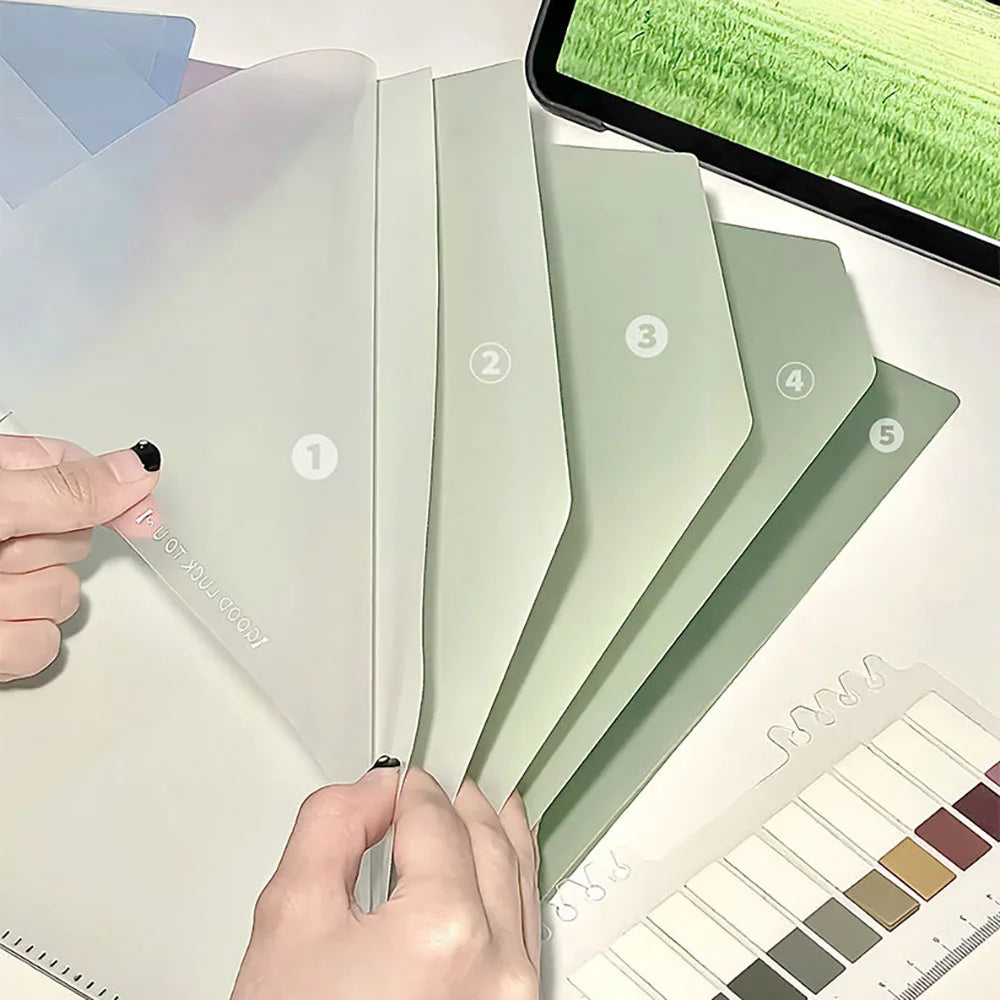Page Folder Thickened Gradient L-shaped Vertical Student Test Paper