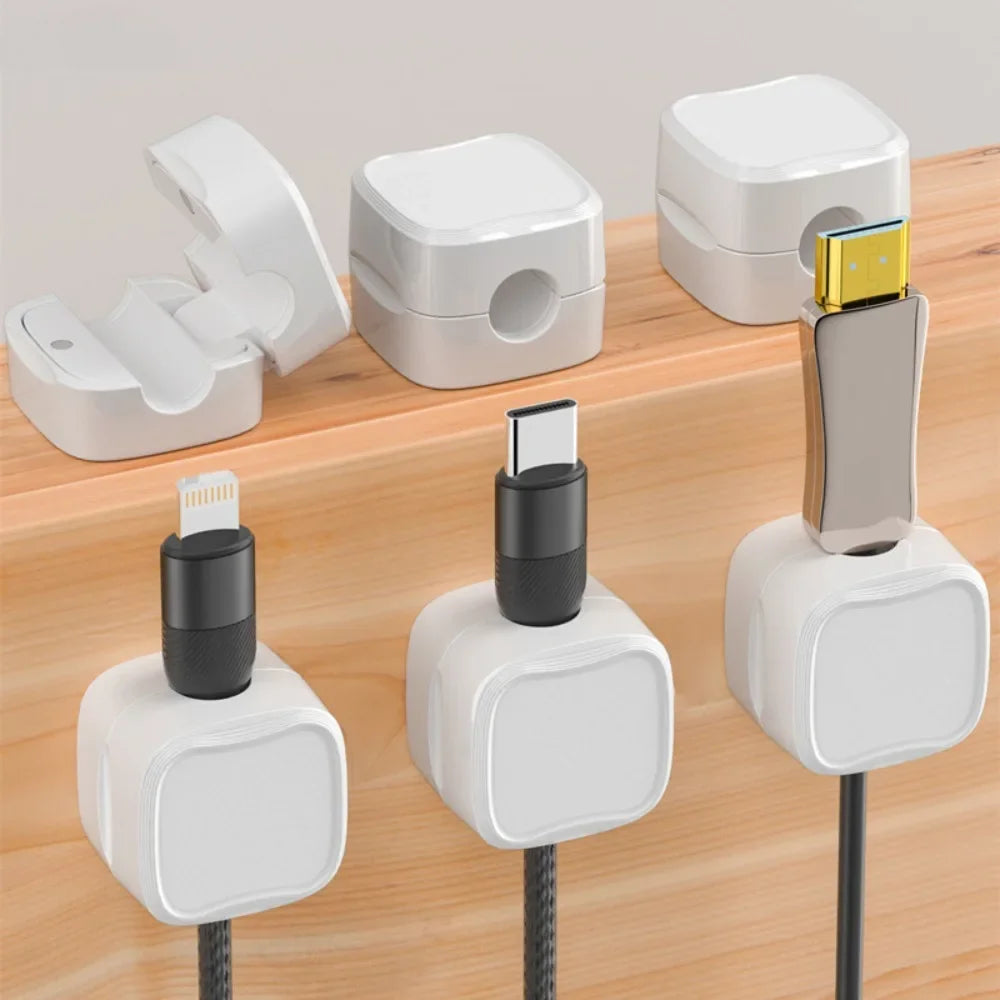 Magnetic Cable Organizer Clips – Adhesive Cord Clamp 6-Pack Cable Organizer Clips Peaceful Pleasures Health and Wellness