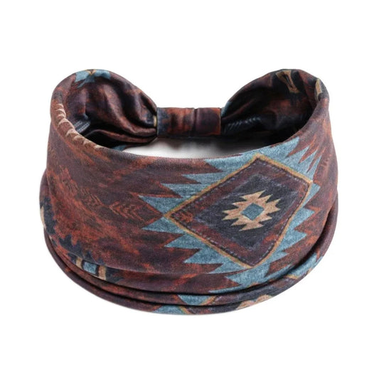 Boho Knot Wide Turban Headband – Elastic Hair Wrap for Women Turban Headband Oasis Select 2