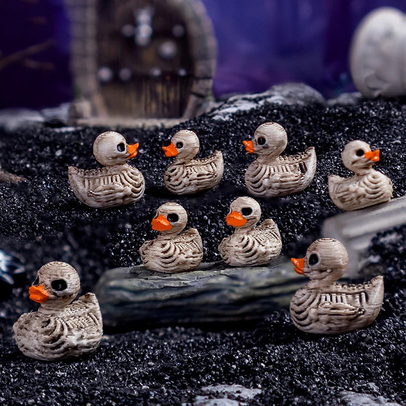 5-Pack Halloween Resin Duck Miniatures | Spooky Mini Figurines