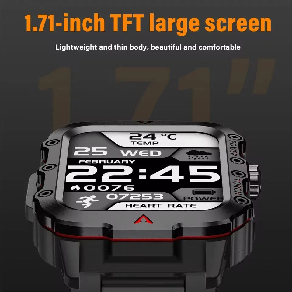 2025 New Smartwatch For Women GPS Smart Watch Men 1.71 Inch HD Display GPS & Make/Receive Phone Calls 400mAh Battery Braceletes Peaceful Pleasures Health and Wellness