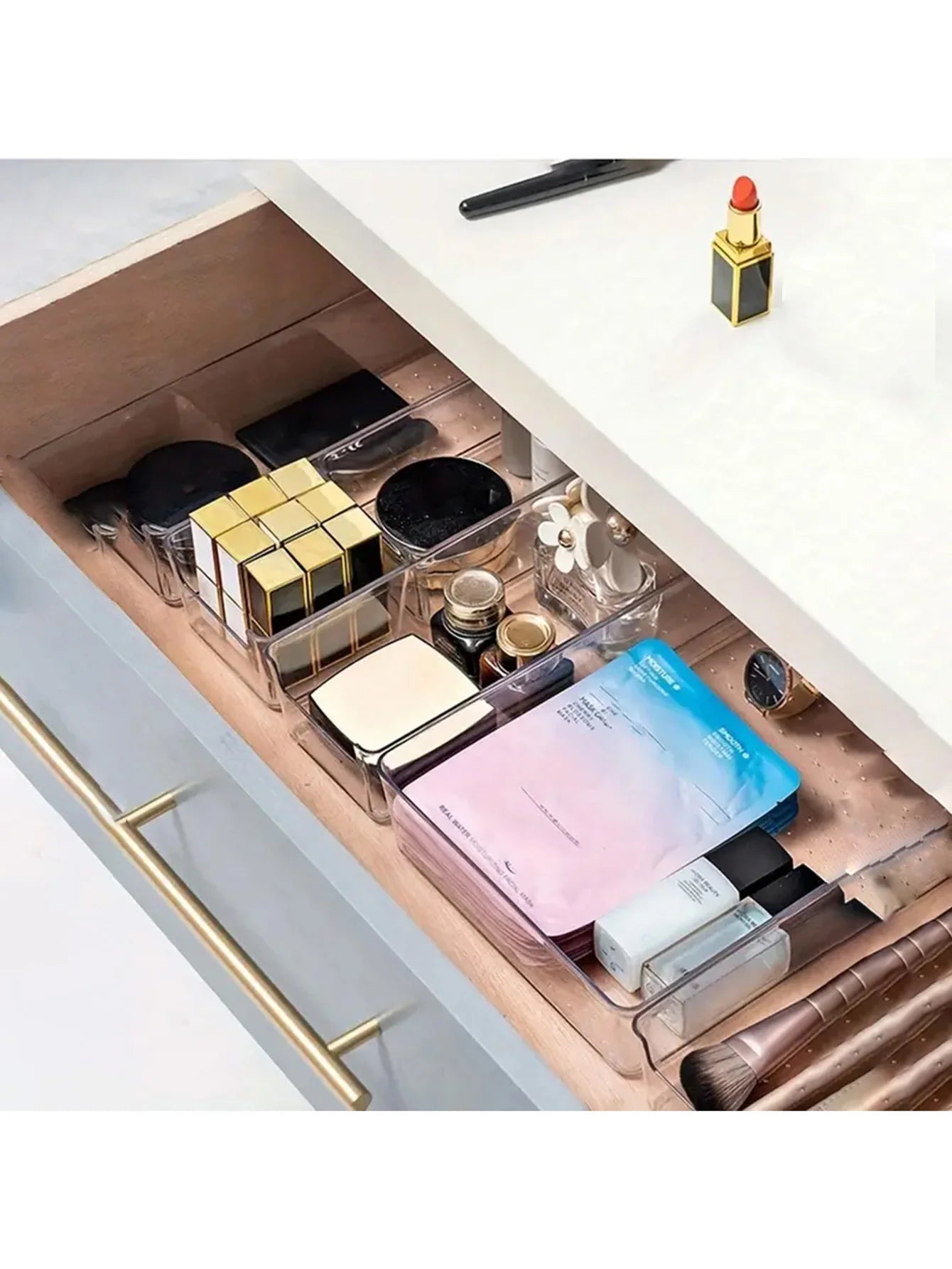 44pcs Transparent Drawer Storage Box & Divider Set Home Organization Peaceful Pleasures Health and Wellness
