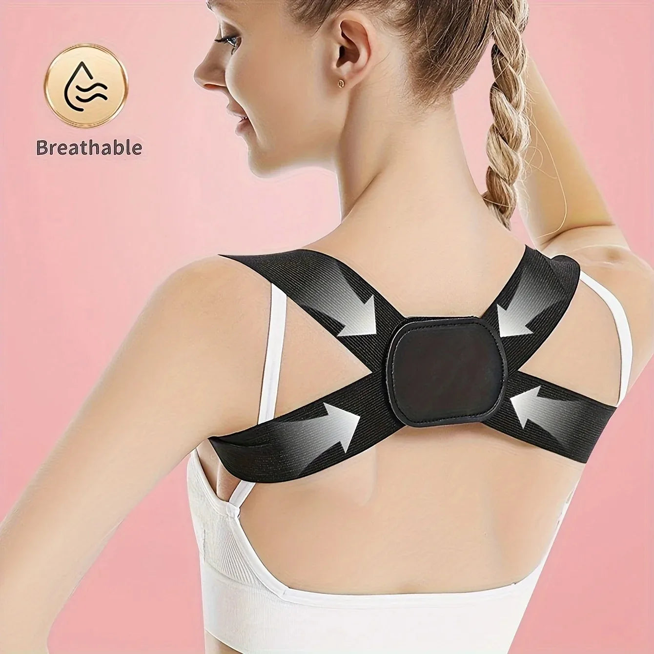 Ladies' breathable invisible posture corrector - fashionable and comfortable back support accessory Peaceful Pleasures Health and Wellness