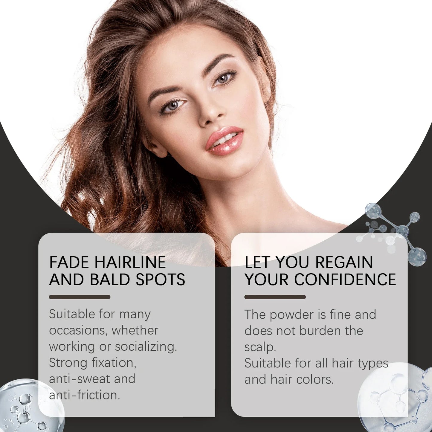 Eelhope Black Hairline Powder – Waterproof Root Cover 4g