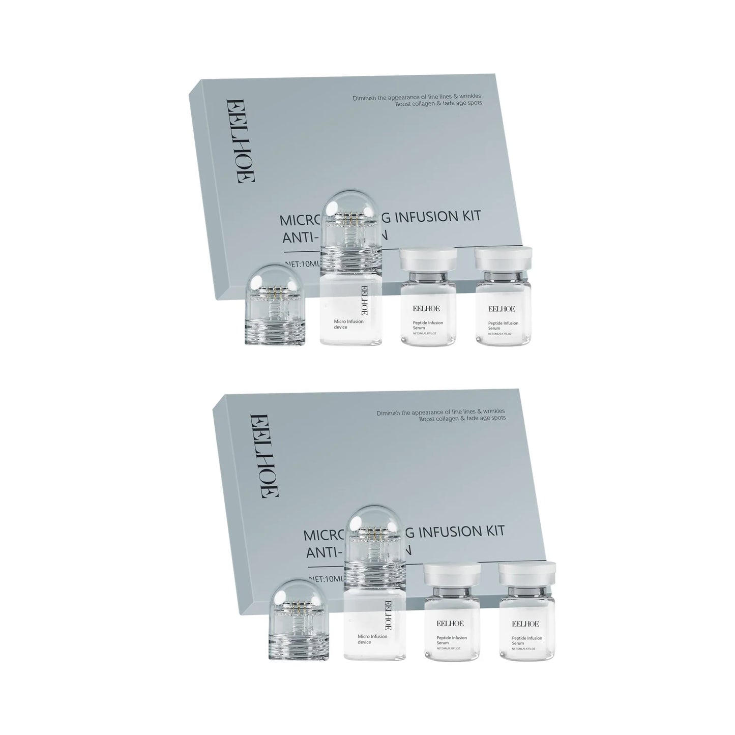 Hyaluronic Acid Microneedle Roller Serum Kit – Firming & Hydrating Peaceful Pleasures Health and Wellness 2 Sets