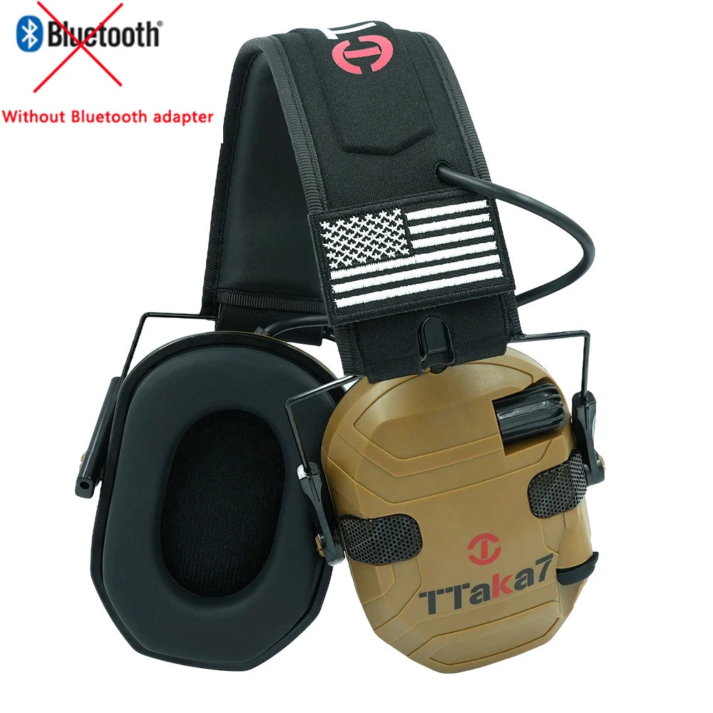 W1/W3 Electronic Shooting Earmuff Anti-noise Headphone Sound Amplification Hearing Protection Headset Foldable（BT Optional） Peaceful Pleasures Health and Wellness W3 Brown without BT