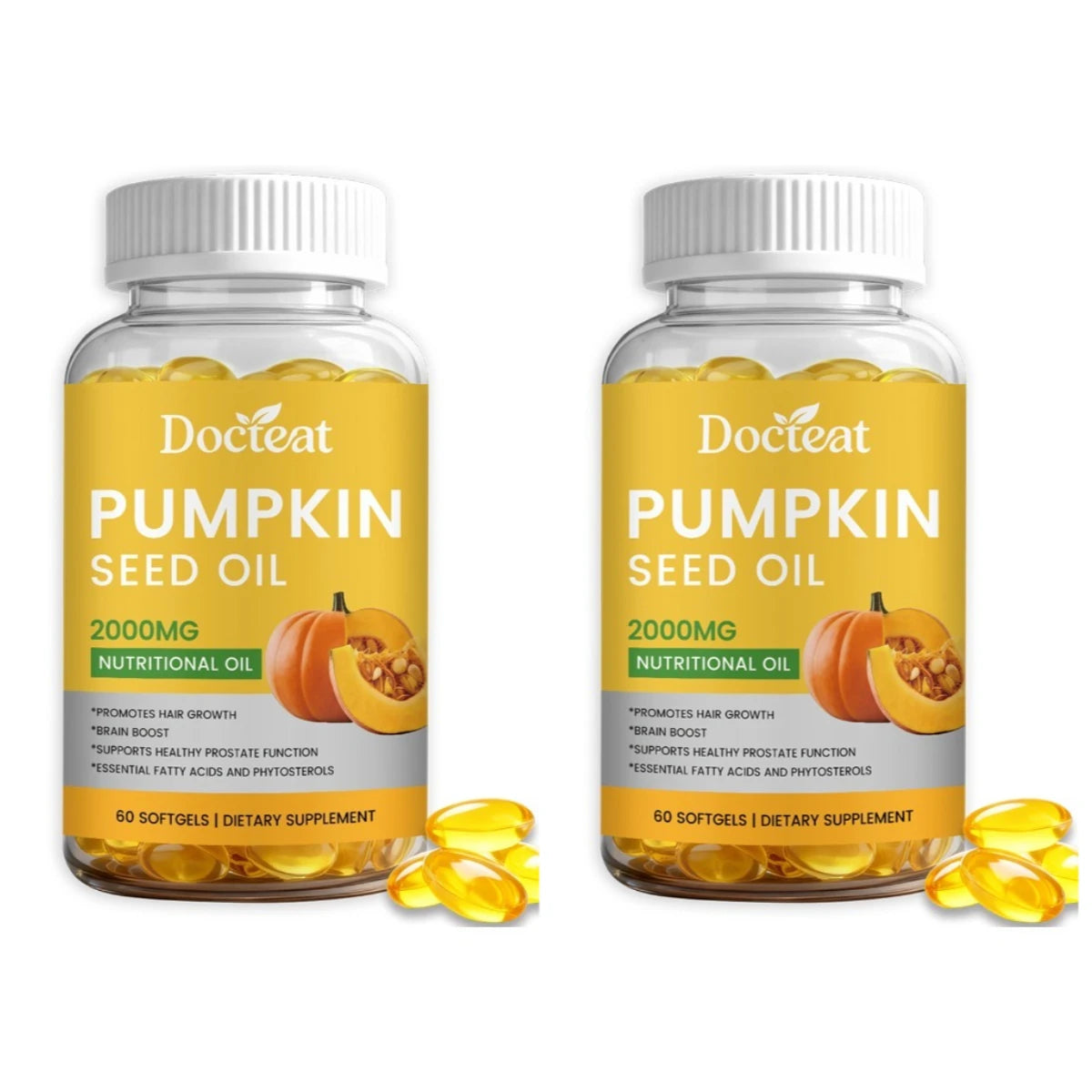 Pumpkin Seed Oil Softgels 2000mg – 60 Count | Plant-Based