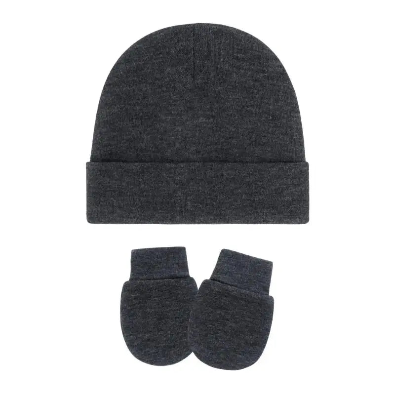 Cotton Newborn Baby Hat & Mittens Set – Soft Knit, 0–12 Mo