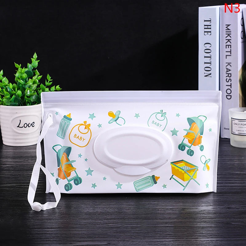 Portable Baby Wet Wipe Pouch | Reusable Refillable Holder