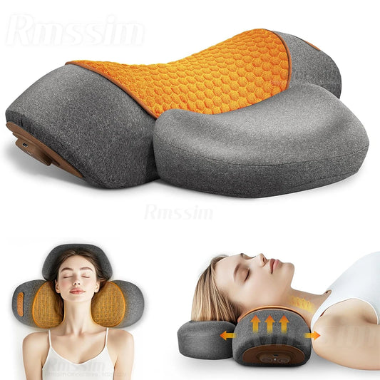 Pillow Massage Neck Hump, Traction Massager with Heat, 3 in 1 Neck Massage Pillow Heated Massages Necks Pillows Heated Traction Peaceful Pleasures Health and Wellness