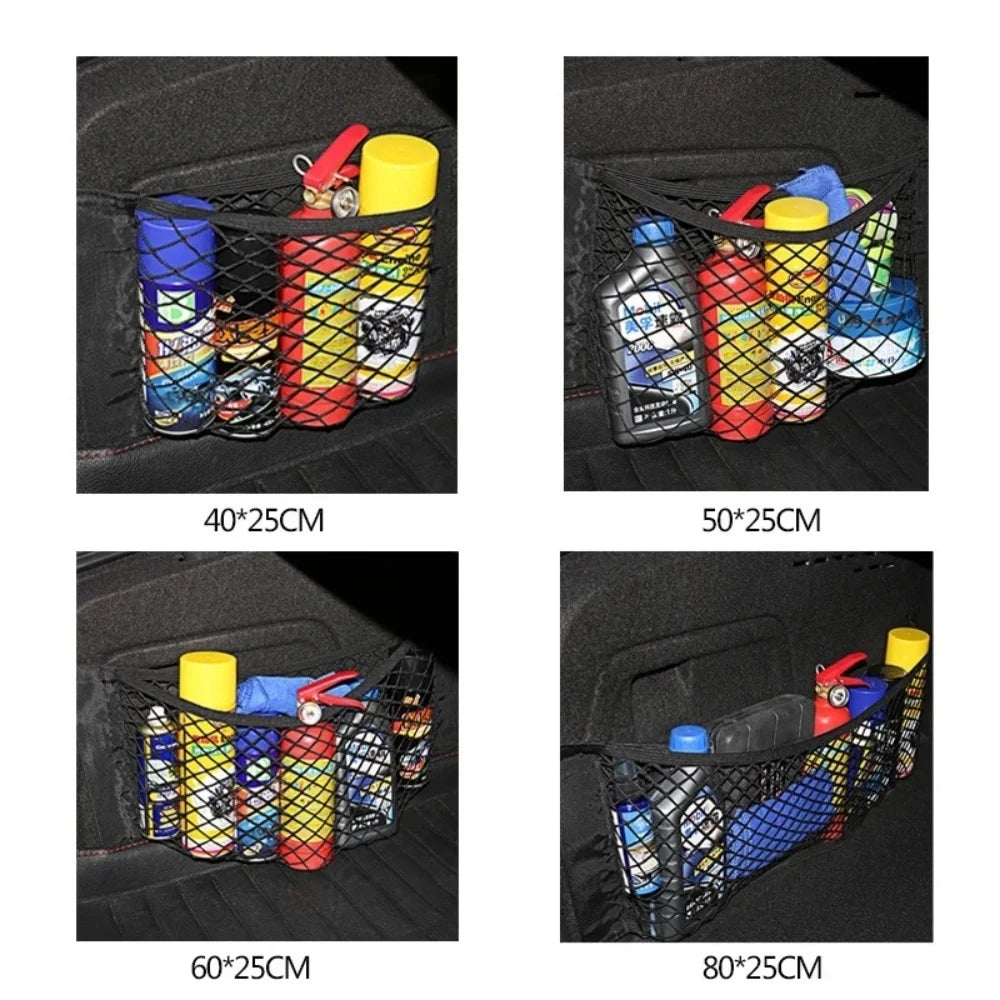 Car Seat Back Elastic Mesh Net Organizer – 5 Sizes