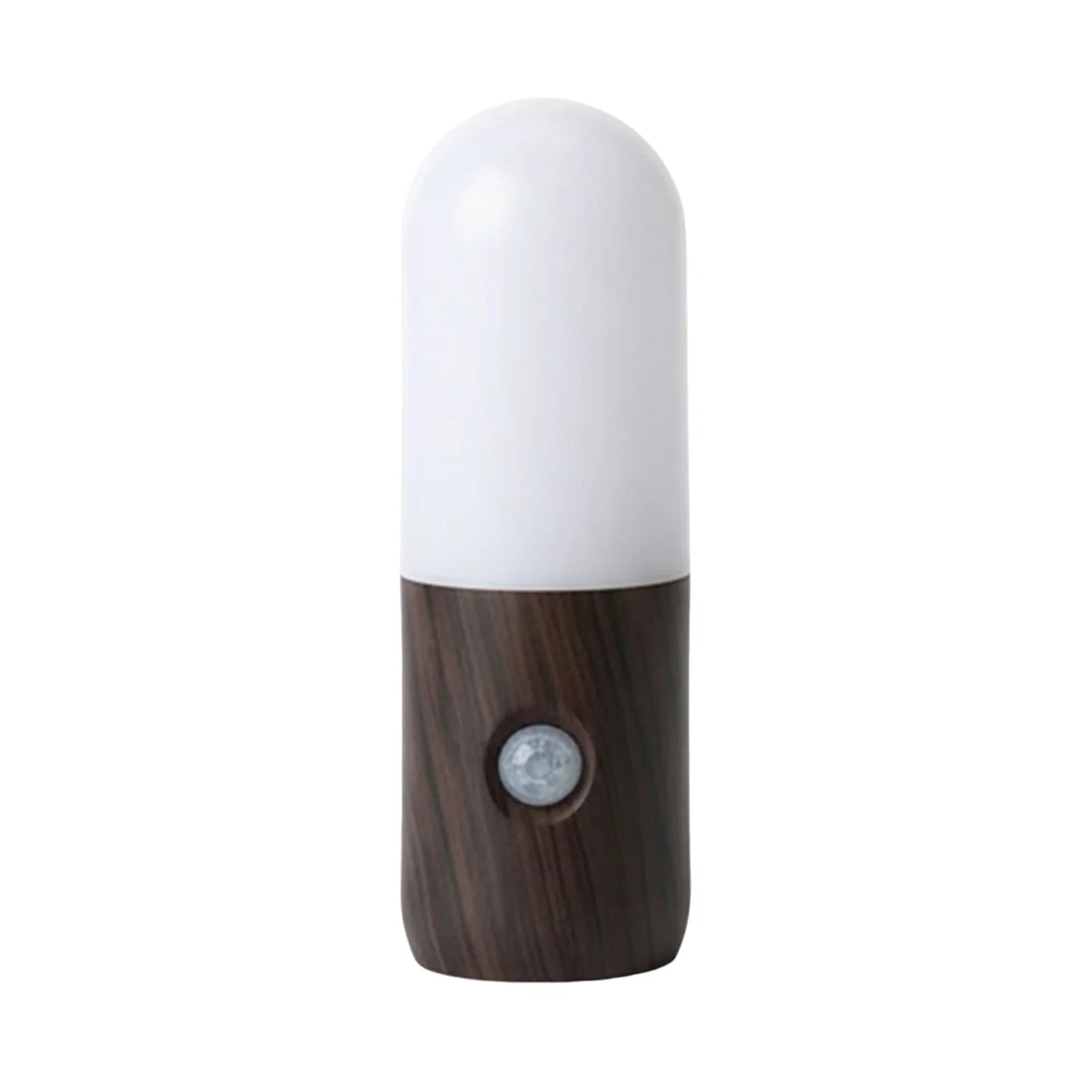 Rechargeable Motion Sensor Night Light Versatile Placement LED Stick-On Night Light Minimalist Wood Design for Home Decor Accent Peaceful Pleasures Health and Wellness Coffee