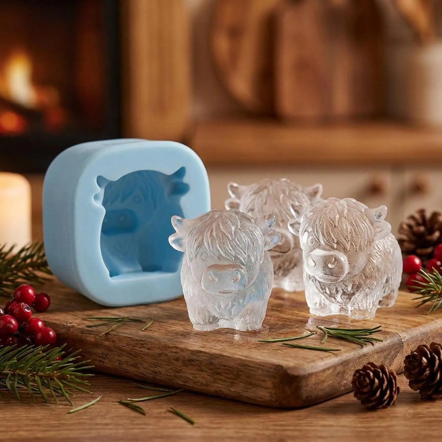 Cute Cow Silicone Ice Cube Tray – 6-Cavity Fun Mold