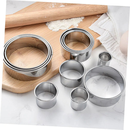 11-Piece Stainless Steel Round Cookie & Biscuit Cutter Set Cookie Cutter Set Peaceful Pleasures Health and Wellness