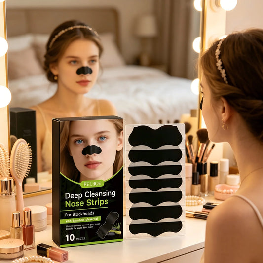 EELHOE Bamboo Charcoal Nose Strips – Blackhead & Pore Cleanser Nose Pore Strips Peaceful Pleasures Health and Wellness