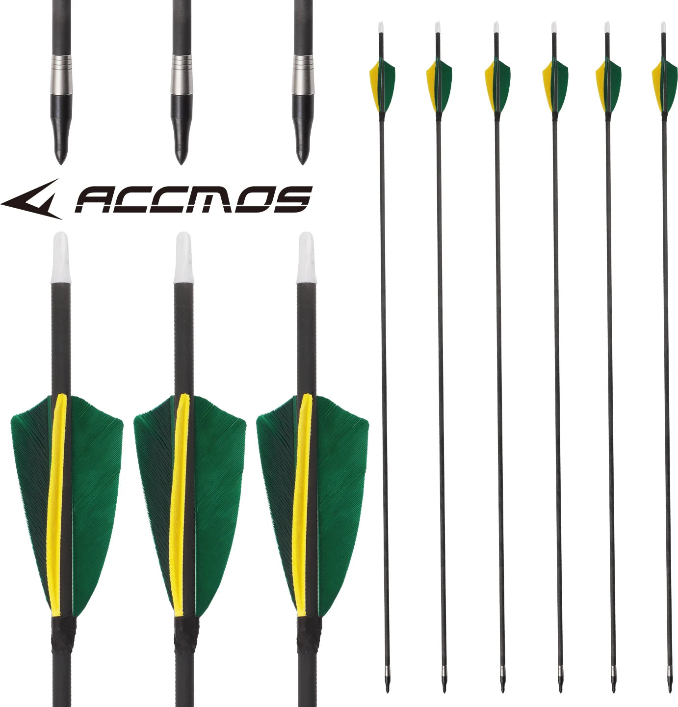 ACCMOS ID5 2 Pure Carbon Arrows 0 001 Straightness 32 Cut 3 Shield