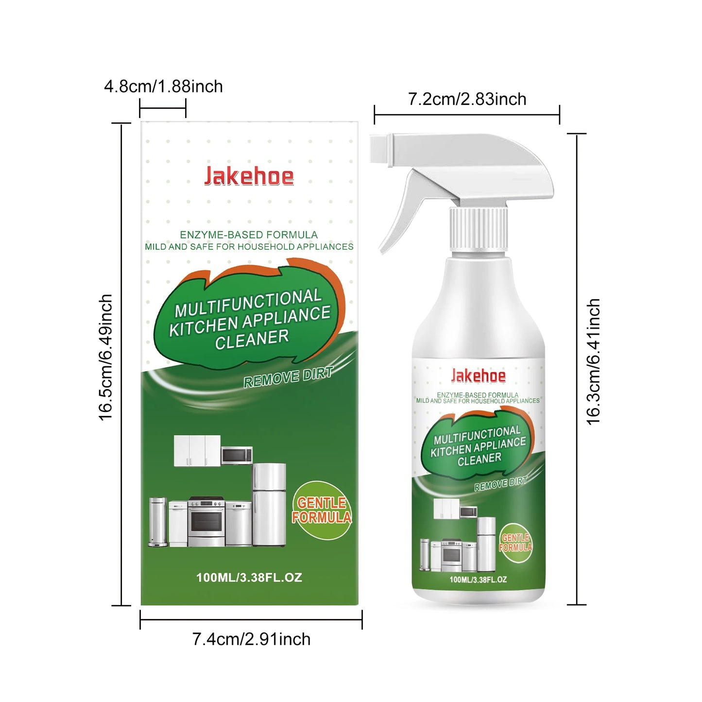 JAKEHOE 100ml Kitchen Degreaser Spray – Heavy Duty Cookware Cleaner