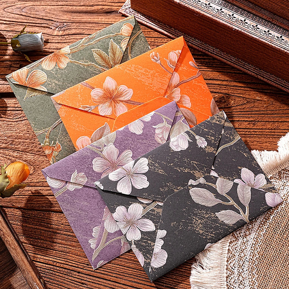 Retro Brocade Envelopes Chinese Letter Writing Package Wedding Party