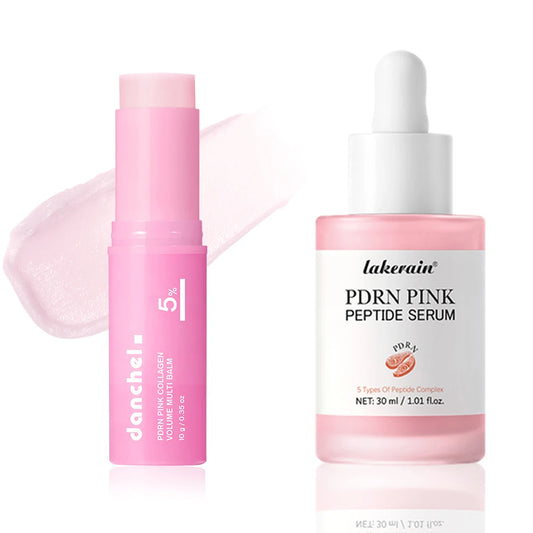 2pcs PDRN Pink Collagen & Salmon DNA PDRN Pink Peptide Serum Anti Aging Firming Hydrating Moisturizing Korean Skincare kit Peaceful Pleasures Health and Wellness 1set