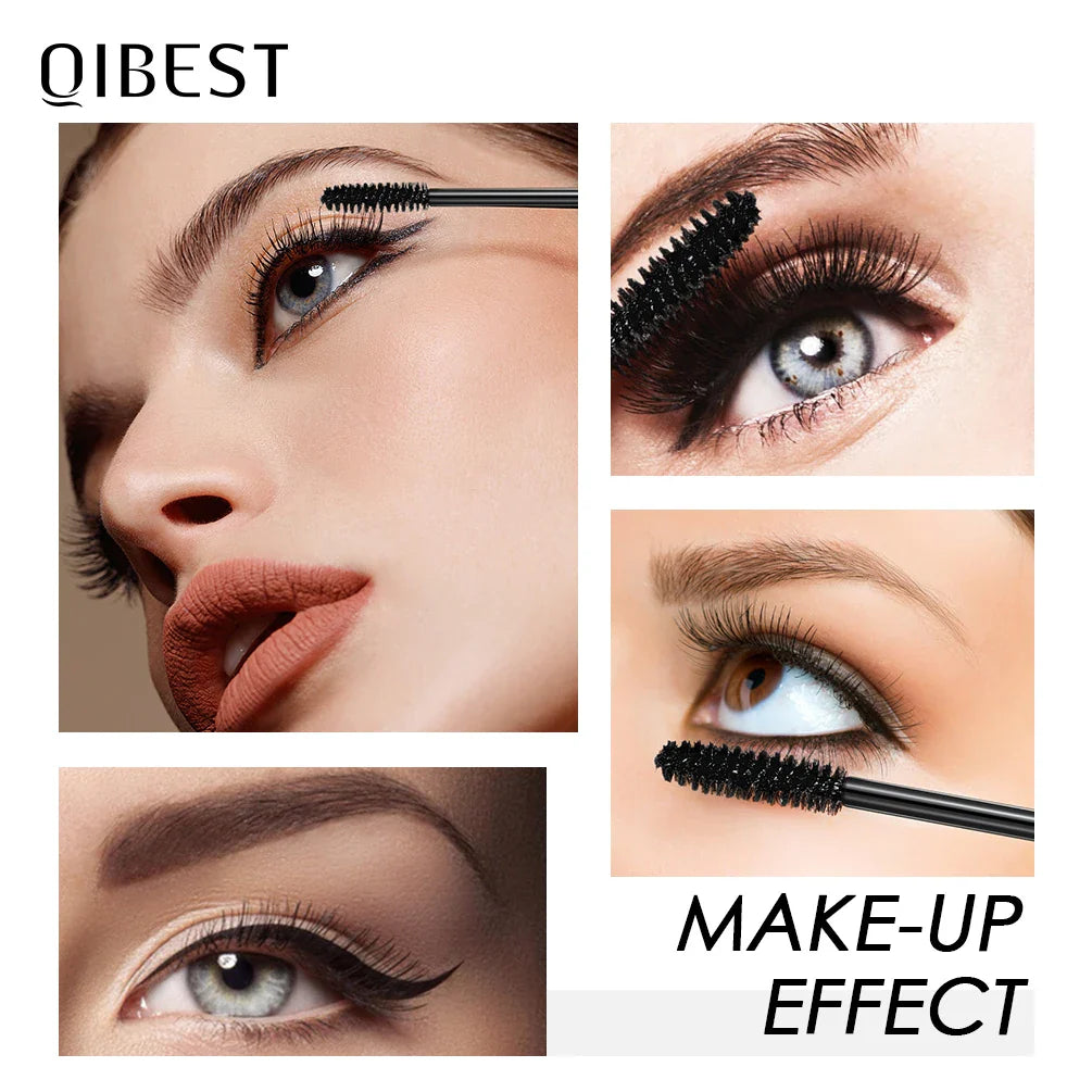 QIBEST 4D Silk Fiber Mascara 2-Pack | Waterproof & Volumizing