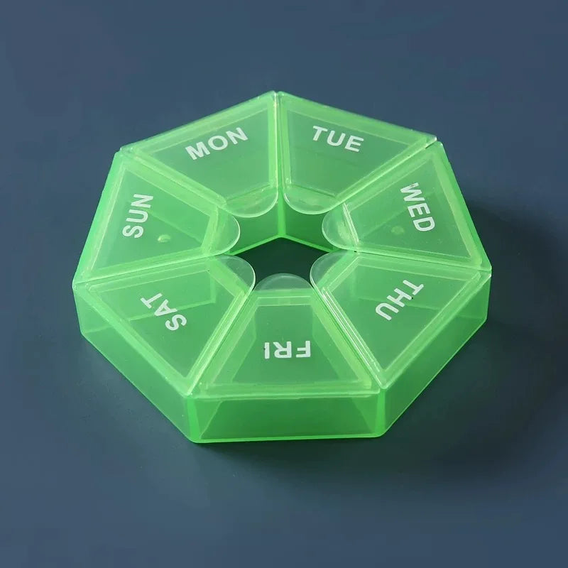 7-Day Pill Organizer Box | Portable Weekly Medicine Dispenser