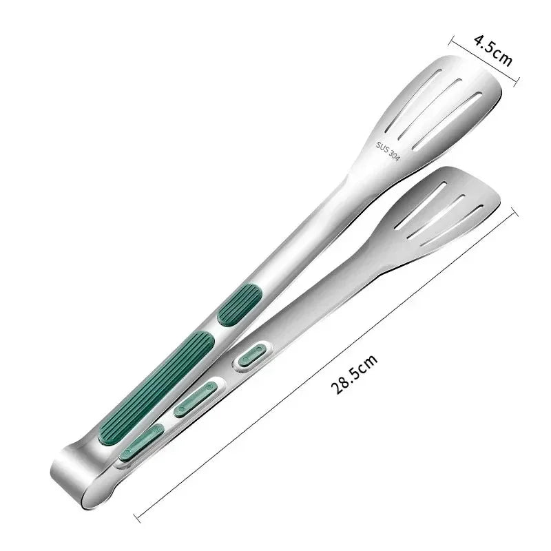 304 Stainless Steel BBQ Food Tongs 7/9/12 Inch Grill Utensils