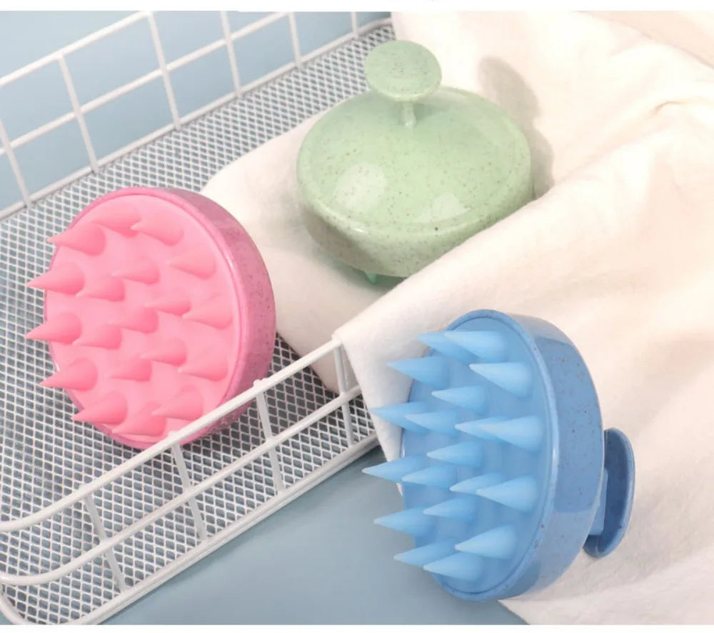Silicone Scalp Massager Shampoo Brush – Deep Cleanse & Relax