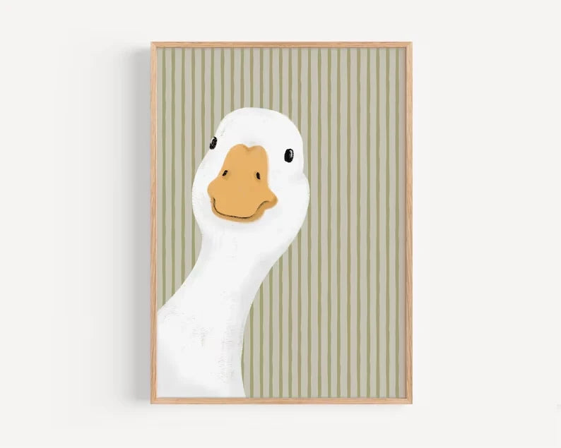 3-Piece Sage Green Duck Canvas Wall Art Print | Home Decor