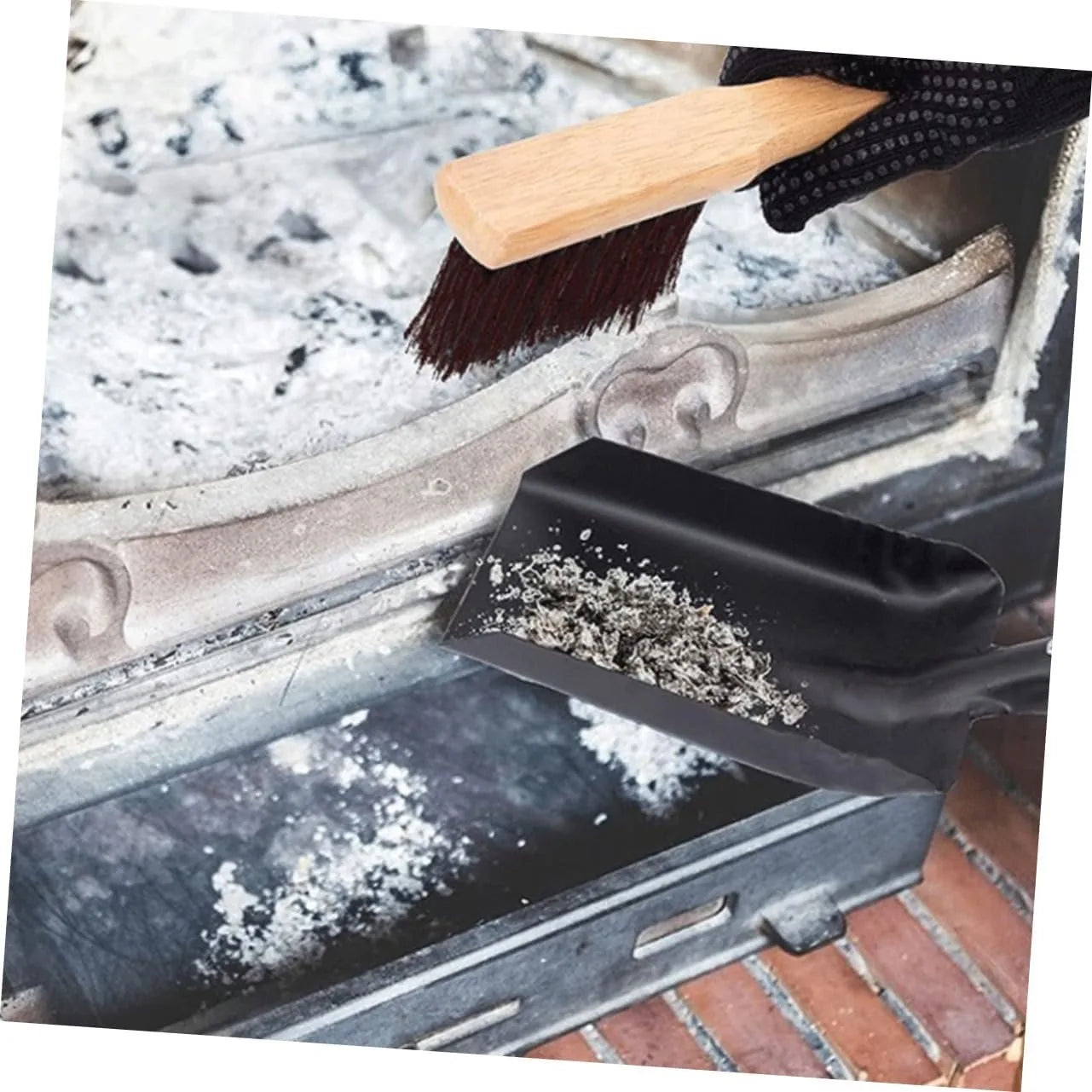 Fireplace Cleaning Complete Dust Broom Shovel Woodworking Brush