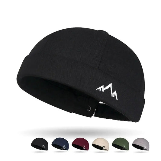 Retro Brimless Beanie Hat | Unisex Docker Cap Adjustable Beanie Hat Peaceful Pleasures Health and Wellness