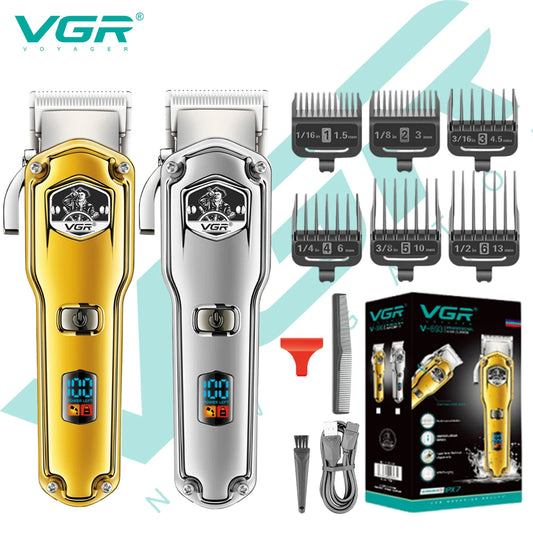 VGR V-693 Powerful Hair Cut Machine Professional Rechargeable Barber Hair Clipper For Men Cordless Peaceful Pleasures Health and Wellness