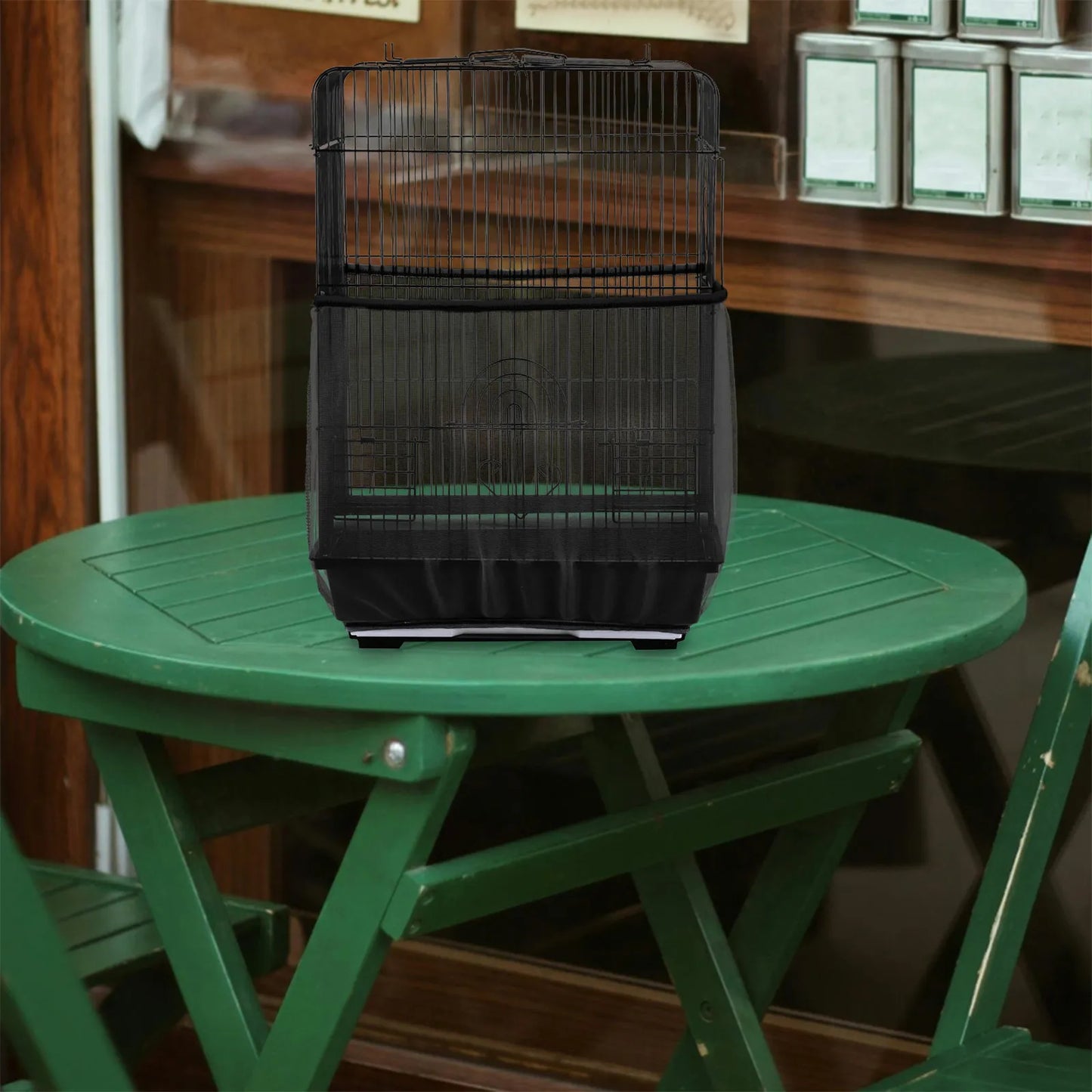 2Pcs Birdcage Cover Mesh Protective Dust Guard Breathable Universal Fit Bird Cage Net Cover Reusable Washable for Parrots Peaceful Pleasures Health and Wellness