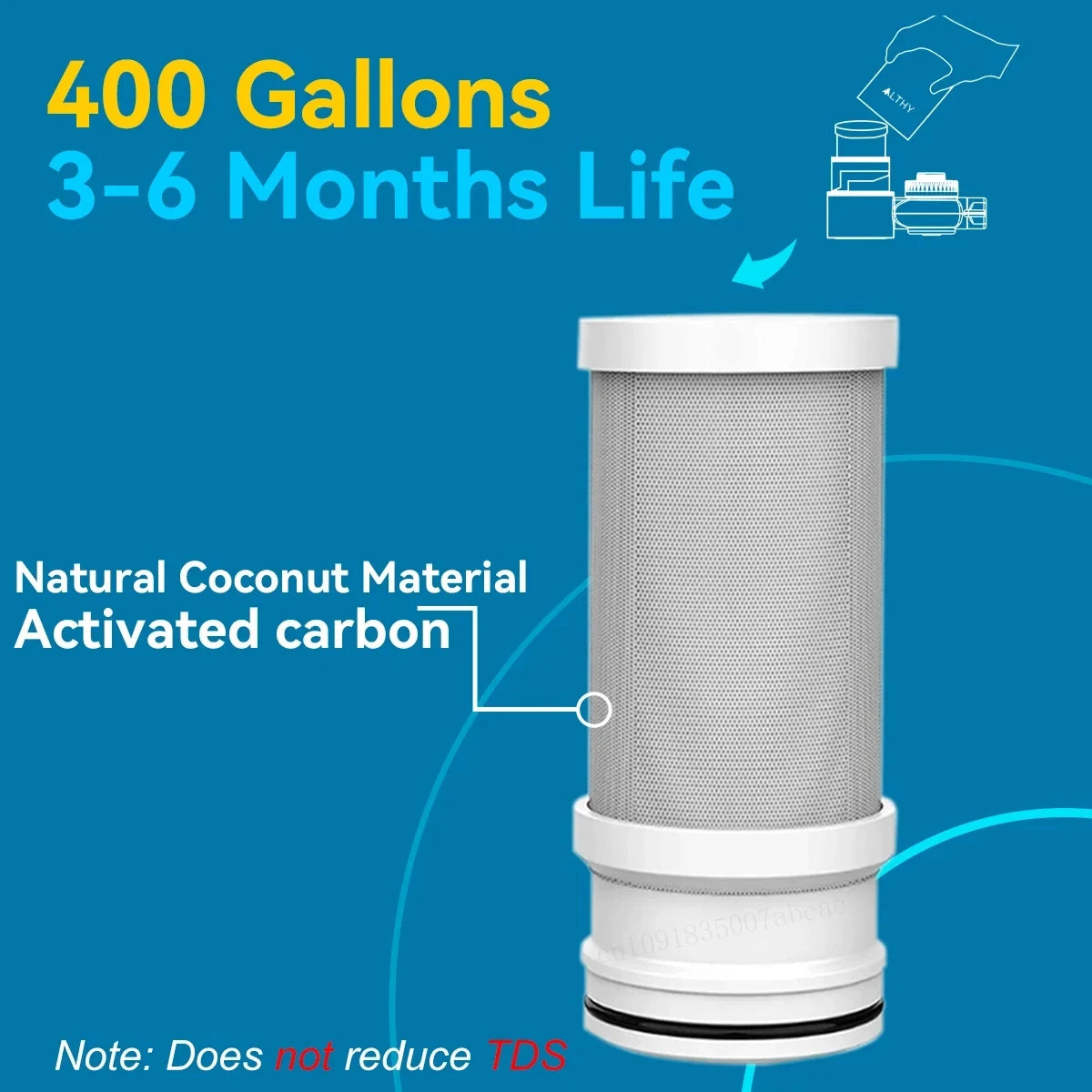 HOMEFISH NSF Certified Faucet Water Filter | 320-Gallon Purifier Faucet Water Filter Peaceful Pleasures Health and Wellness