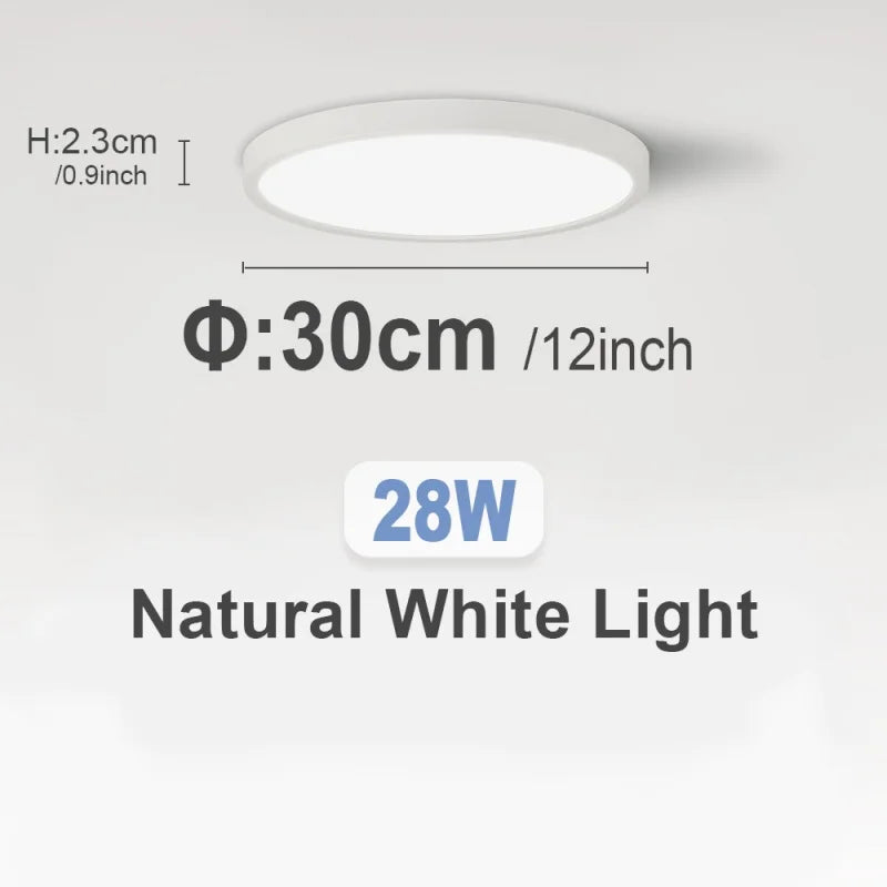 Ultra-Thin LED Ceiling Light 23/30cm | Dimmable Remote