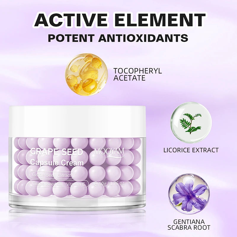 Centella Asiatica Capsule Cream Grape Seed Astaxanthin PDRN Cream Reduce Dullness Strengthen Barrier Firm Moisturizing Cream Peaceful Pleasures Health and Wellness
