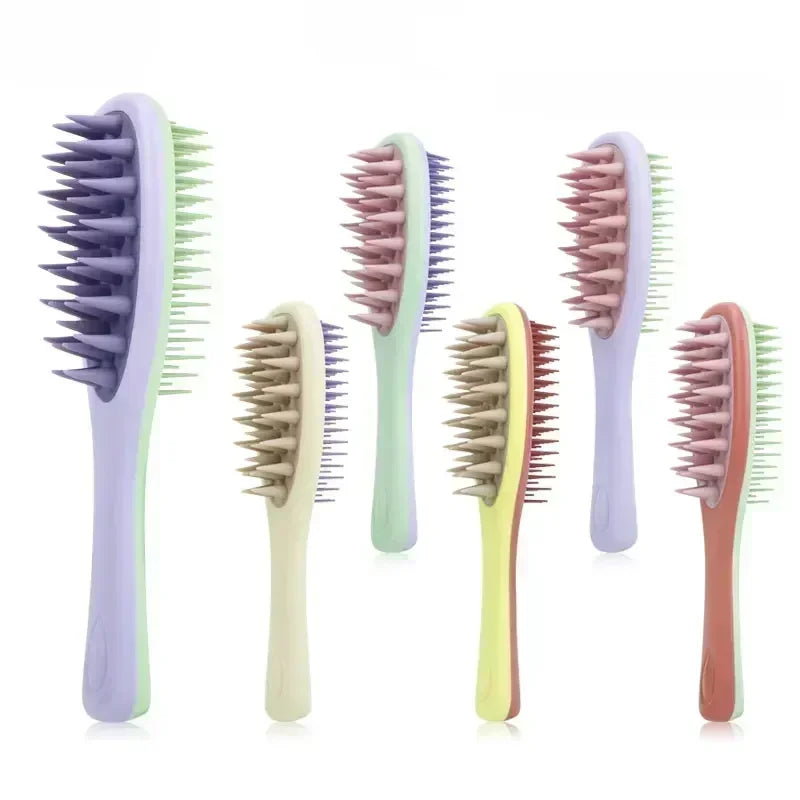 Two-Sided Silicone Scalp Massage Brush & Body Scrubber Scalp Massage Brush Peaceful Pleasures Health and Wellness