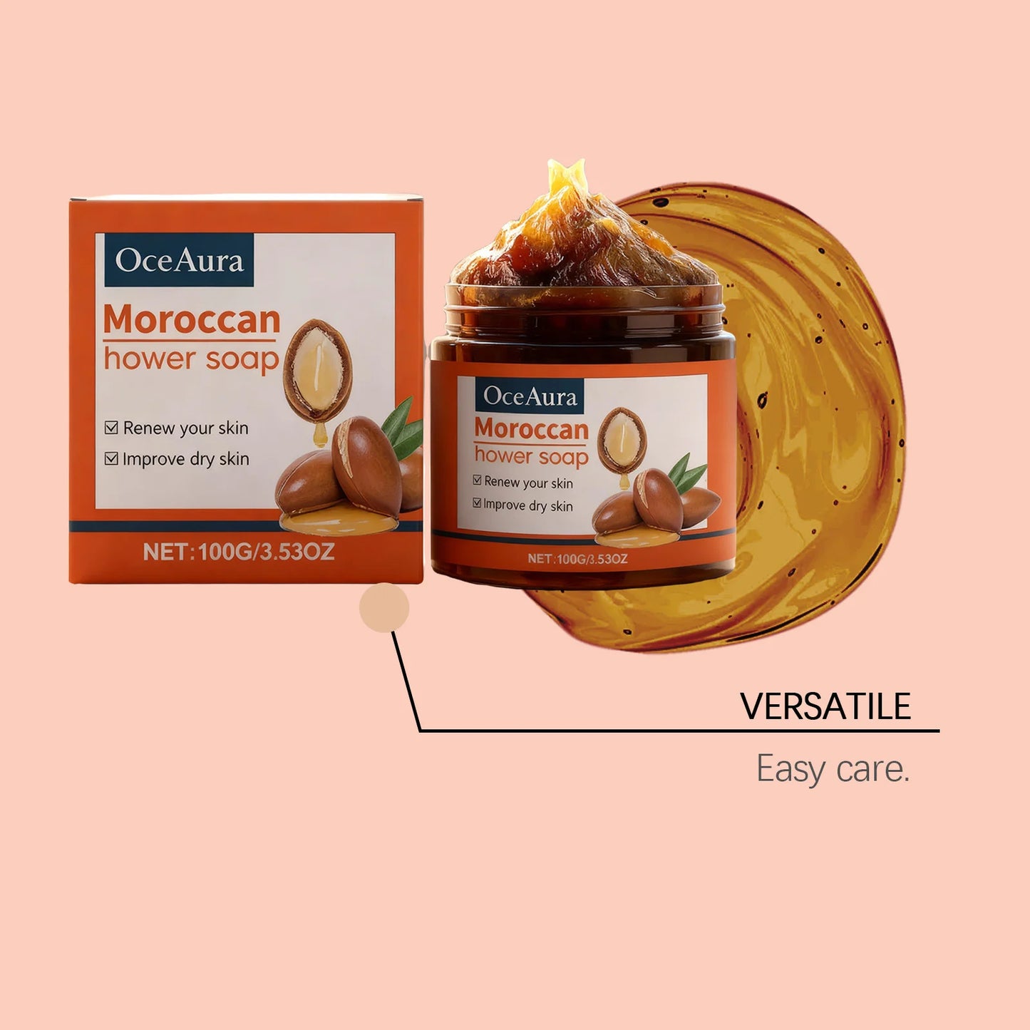 Morocco Cleansing Soap Remove Dirt Brightening Softening Smoothing Moisturizing Eliminate Odor Refreshing Body Exfoliating Soap Peaceful Pleasures Health and Wellness