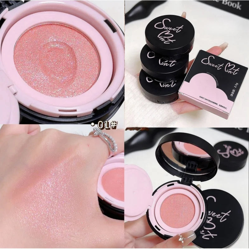 3pcs Pearl powder blusher mashed potato fine shiny powder blusher eye shadow multi-purpose mud suitable for all skin01#02#03# Peaceful Pleasures Health and Wellness