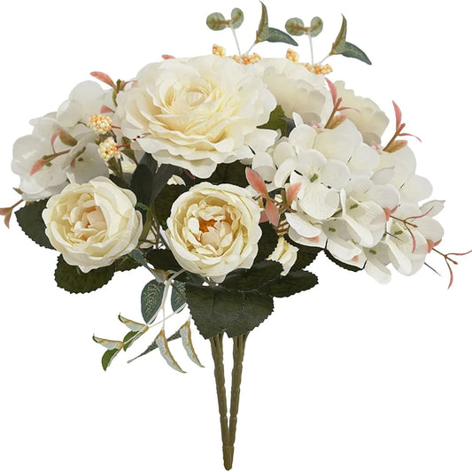 Silk Rose Artificial Flower Bouquet – Wedding & Home Décor