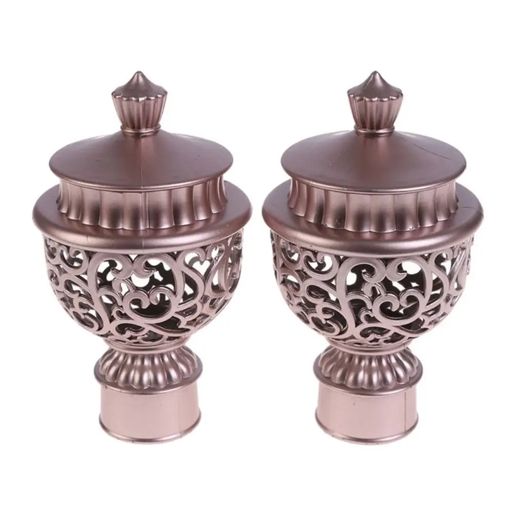 Decorative Curtain Rod End Caps Set of 2 | 28mm Finials