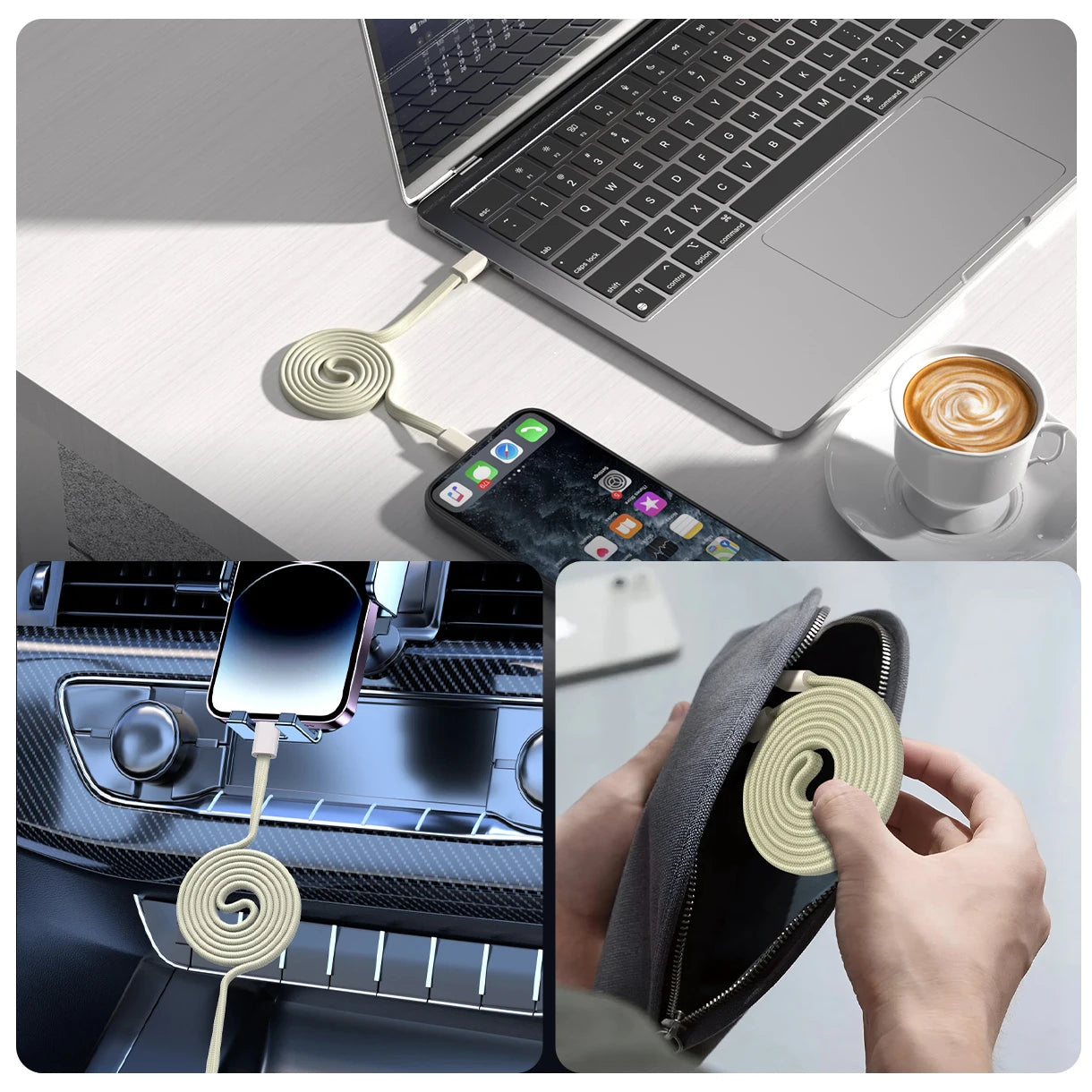 100W USB-C Magnetic Fast Charging Cable | 480Mbps Data