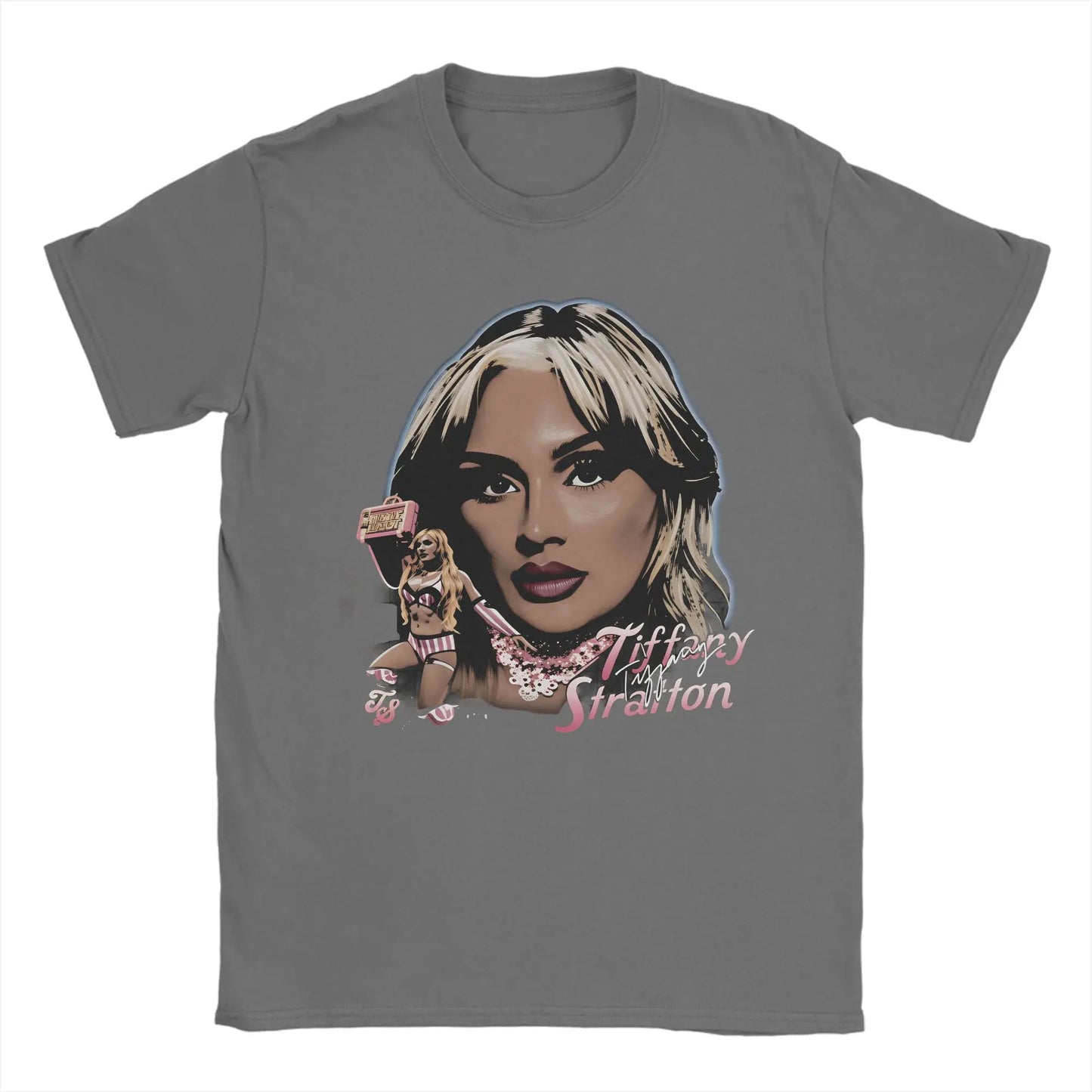 Tiffany Stratton T-Shirt Summer 100% Cotton T Shirts For Man Harajuku Casual Tee Shirt Short Sleeve Y2K Funny Top Tees Peaceful Pleasures Health and Wellness Dark Grey S