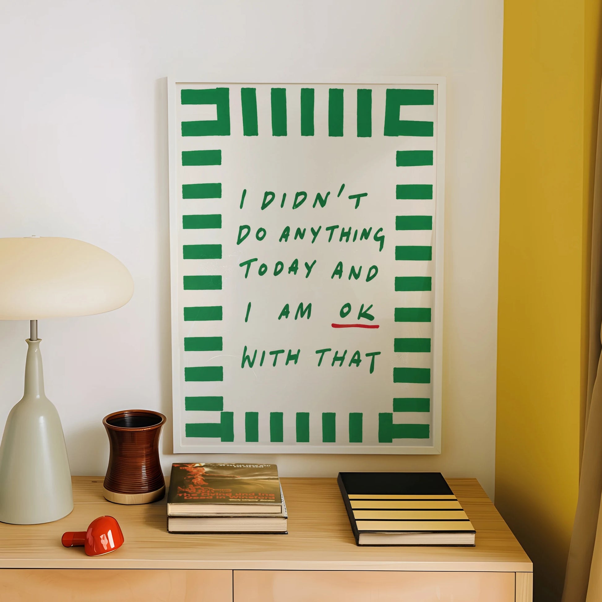 Modern I Didn't Do Anything Today And I Am Ok With That Wall Art Print Canvas Painting Poster Picture For Bedroom Home Decor Peaceful Pleasures Health and Wellness