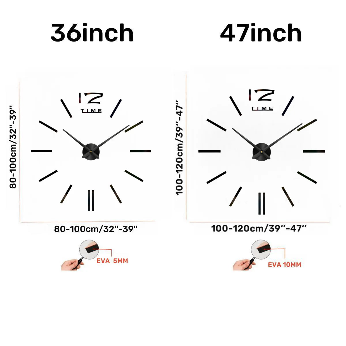 Large 3D Wall Clock Luminous Classic Wall Clocks DIY Digital Clock Wall Watches Stickers Silent Clock for Home Living Room Table Peaceful Pleasures Health and Wellness