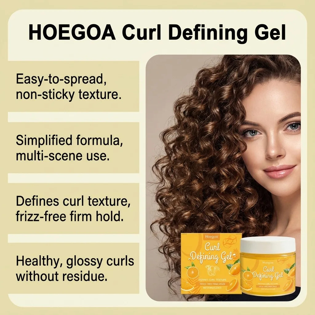 Hoegoa Curl Shaping Gel Hair Wax – Anti-Frizz Styling Cream Curl Styling Gel Oasis Select