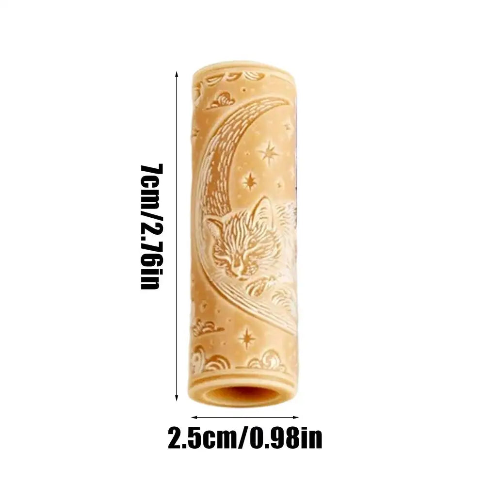 Clay Texture Roller with Patterns - Pottery & Polymer-Clay Tools for Adults Kids, Creative Ceramic Embossing Art Craft Supplies Peaceful Pleasures Health and Wellness A China Mainland