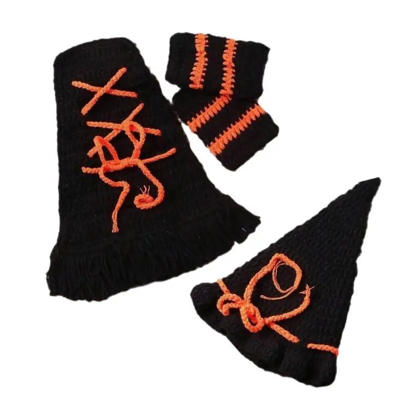 Newborn Witch Halloween Costume & Photo Prop Set | 0–1 Month