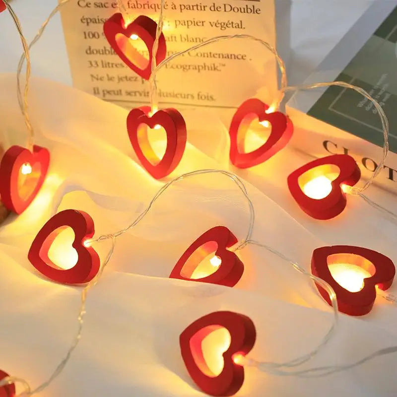 LED Heart String Lights – Romantic Battery Fairy Lights Décor