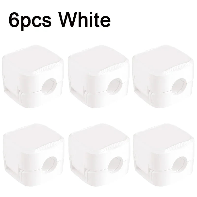 Magnetic Cable Organizer Clips – Adhesive Cord Clamp 6-Pack Cable Organizer Clips Peaceful Pleasures Health and Wellness 6PCS White 1-5 Cells
